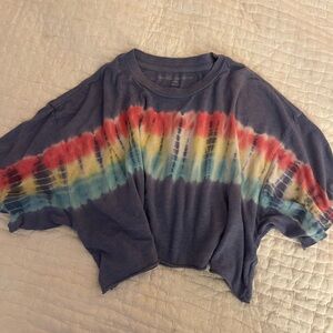 Tie-Dye Loose Cropped T-Shirt